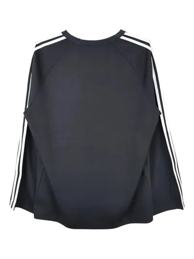 Y-3 Long-sleeve T-shirt With Three Stripes In Black