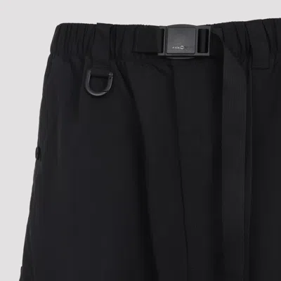 Y-3 Wide-leg Black Nylon Trousers With Adjustable Cuffs And Functional Pockets In Black