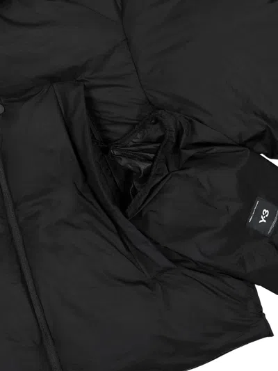 Y-3 Adidas Nylon Short Down Jacket In Black