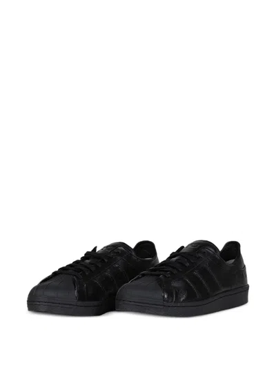 Y-3 Adidas Superstar Leather Low-top Sneakers In Black