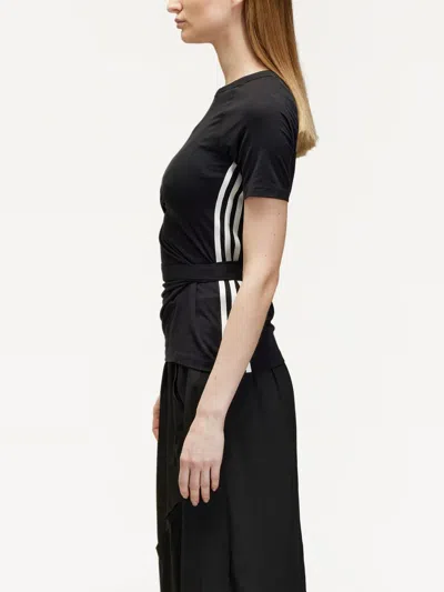 Y-3 T-shirt With Laces In Black