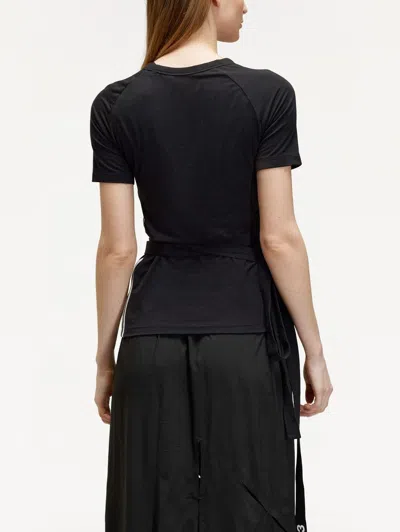 Y-3 T-shirt With Laces In Black
