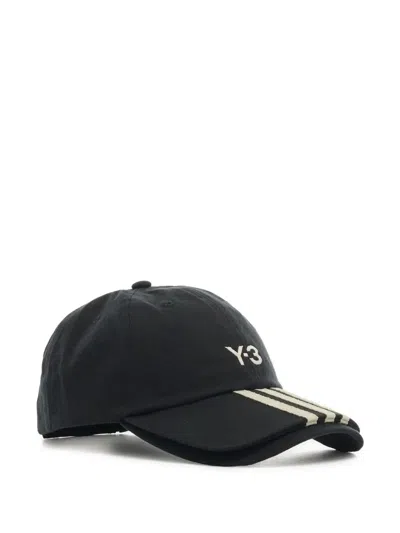 Y-3 Three Stripes Cap In Black