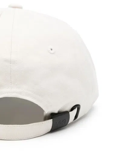 Y-3 Logo Embroidery Baseball Cap In White