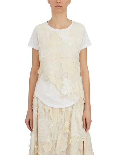 Yeung Chin Double Layer T-shirt In White