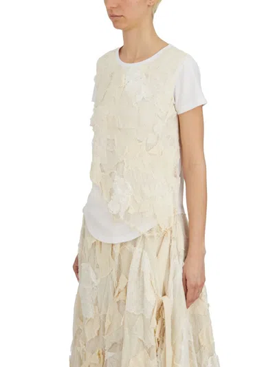 Yeung Chin Double Layer T-shirt In White