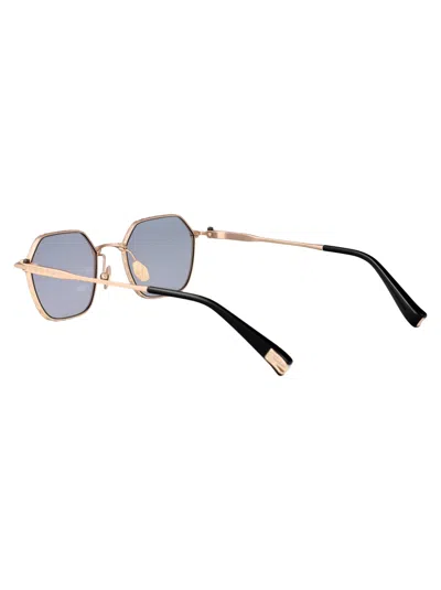 Yohji Yamamoto Japan Gold Titanium Sunglasses In Blue