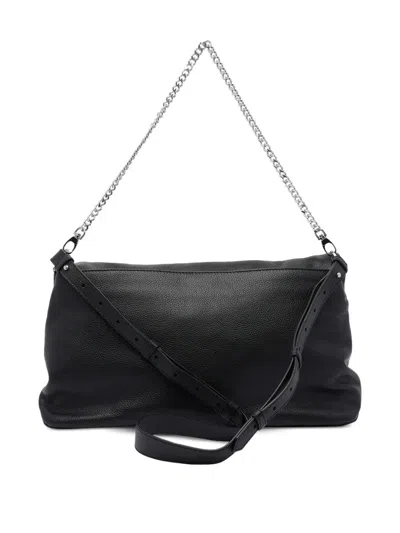 Zadig & Voltaire Zadig&voltaire Leather Shoulder Bag With Chain Strap In Black