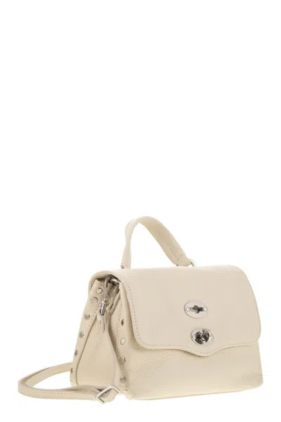 Zanellato Postina Studded Leather Shoulder Bag In Neutral