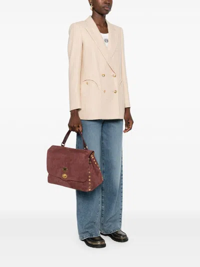 Zanellato Postina Jones Medium Suede Leather Handbag