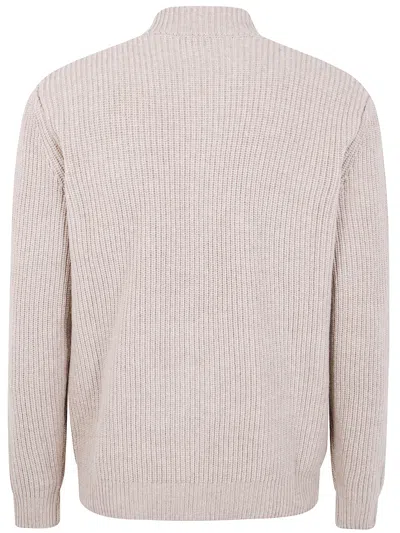 Zanone Full Zip Slim Fit Sweater Clothing In Brown