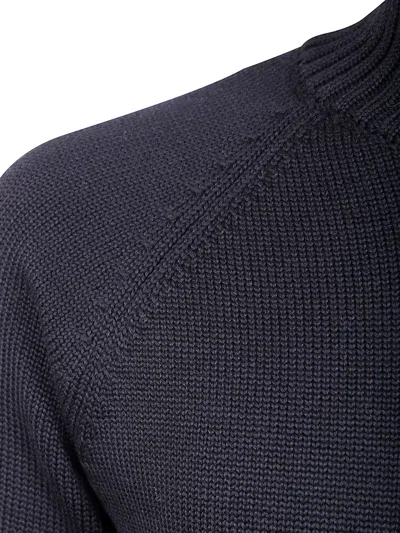 Zanone Stockinette Stitch Slim Fit Raglan Sleeved Mock Neck Sweater Clothing In Gray