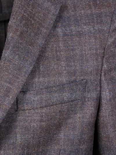 Zegna Wool Jacket With Notch Lapel And Pockets In Gray