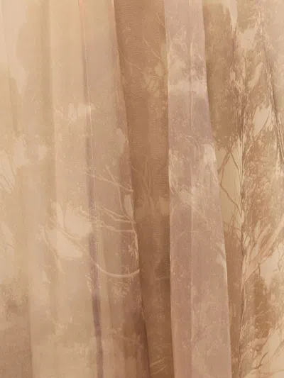 Zimmermann Beige A-line Silk Skirt In Neutral