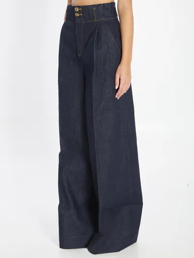 Zimmermann Hypnotic Denim Pant In Black