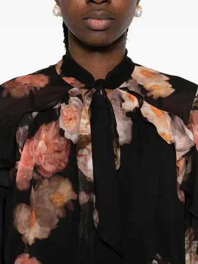 Zimmermann Blouse With Hypnotic Ruffles Clothing In Black
