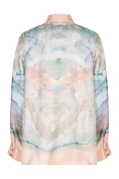 Zimmermann Illuminate Printed Viscose Shirt In Multi