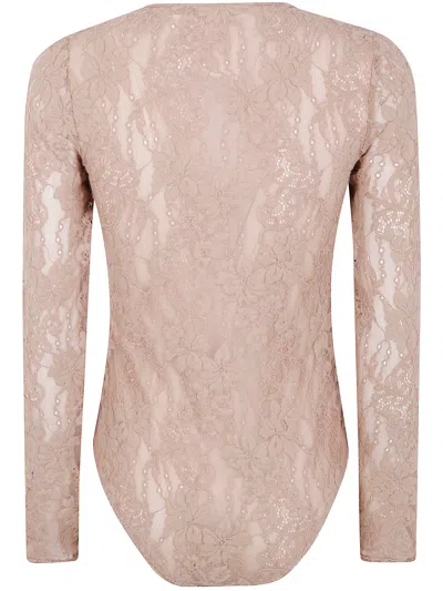 Zimmermann Lace Bodysuit In Pink