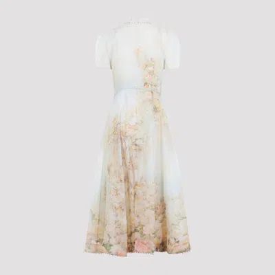 Zimmermann Memento Picnic Floral Midi Dress In White