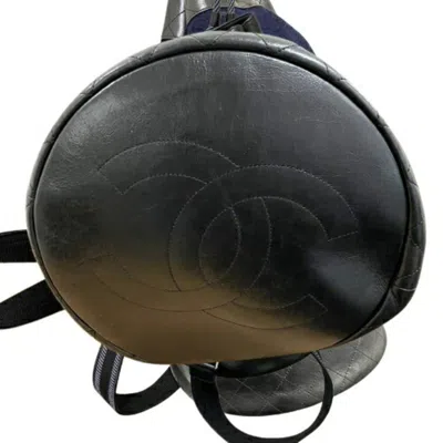 Pre-owned Chanel Navy Wool Shoulder Bag ()