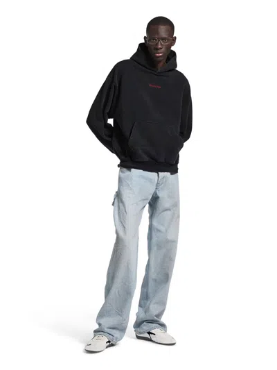 Balenciaga Hoodie With Front Pocket And Ribbed Cuffs