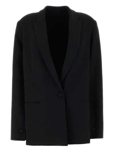 Alberta Ferretti Alberta Ferreti Cady Stretch Oversized Jacket In Black