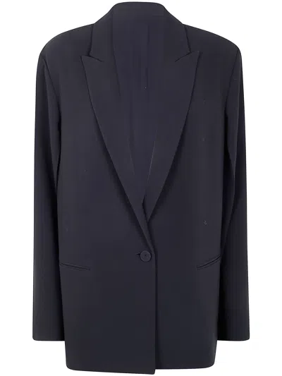 Alberta Ferretti Alberta Ferreti Cady Stretch Oversized Jacket In Black