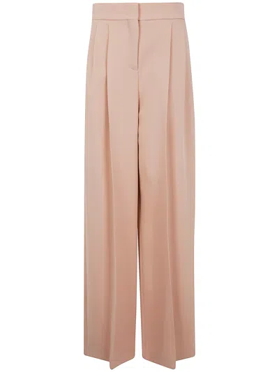 Alberta Ferretti High-waisted Wide-leg Trousers With Tailored Silhouette In Brown