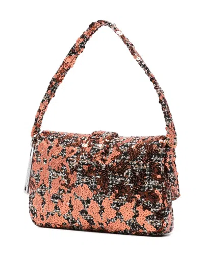 La Milanesa Adjustable Strap Shoulder Bag With Buckle Detail In Brown