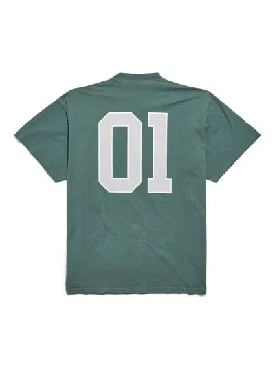 Balenciaga Graphic Print Basketball Short Sleeve T-shirt In Green