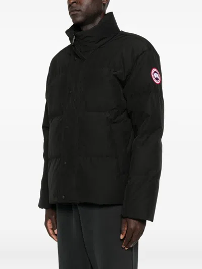 Canada Goose Bayview Logo Patch Down Jacket In Black