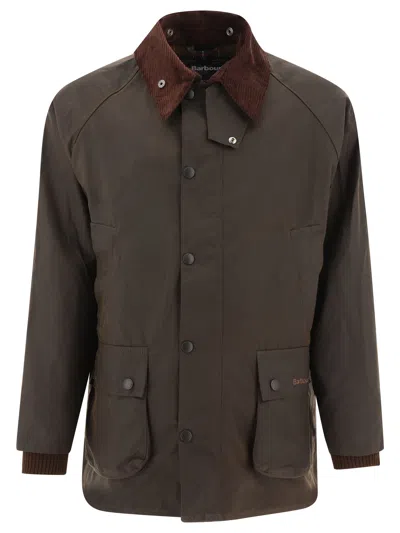 Barbour Classic Bedale Waxed Cotton Jacket In Brown