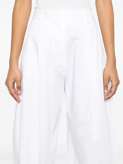 The Latest Billie Cotton Trousers In White