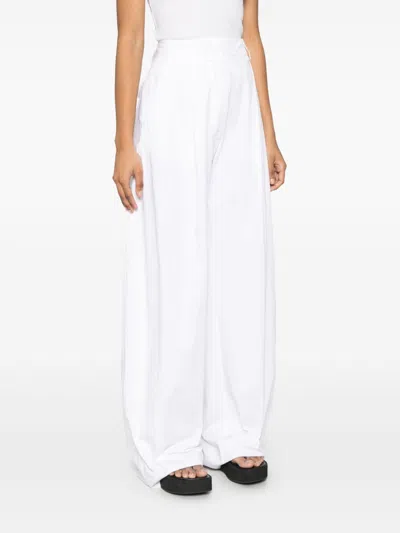 The Latest Billie Cotton Trousers In White