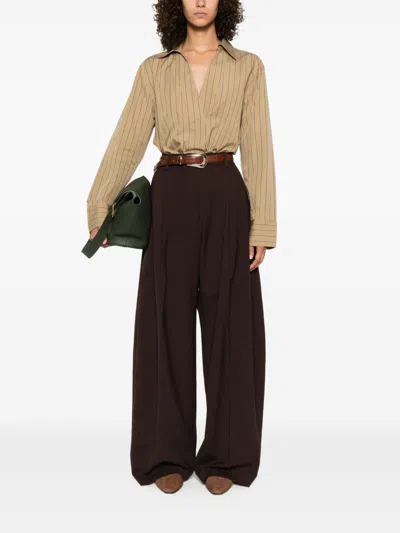 The Latest Billie Wool Blend Wide-leg Trousers