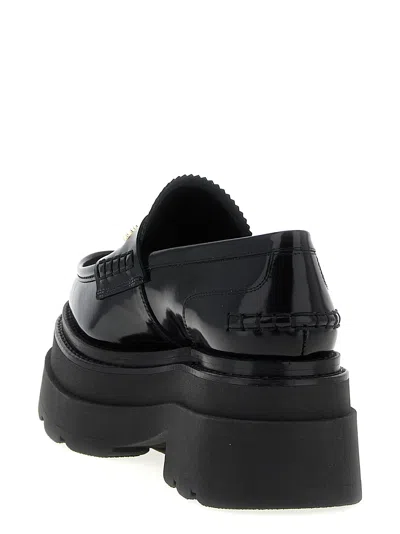 Alexander Wang ‘carter' Logo Leather Platform Loafers In Black