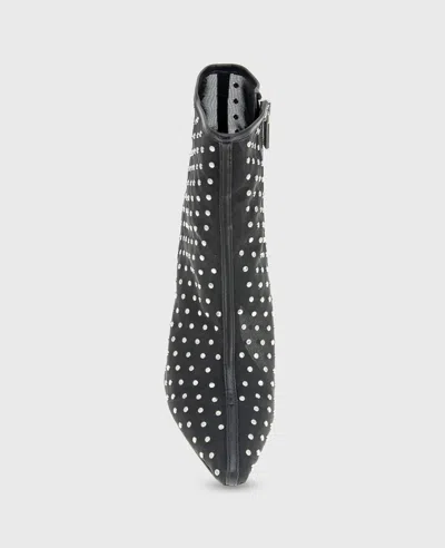 Kenneth Cole Quincy Mesh Micro Stud Heel Ankle Bootie In Black