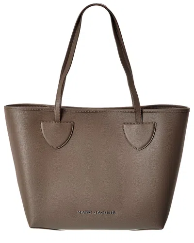 Marc Jacobs On Your Marc Leather Tote In Gray