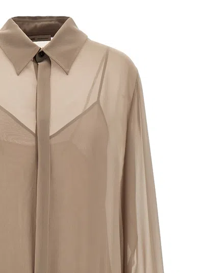 Ami Alexandre Mattiussi Ami Paris 'pleated Midi' Dress In Nude