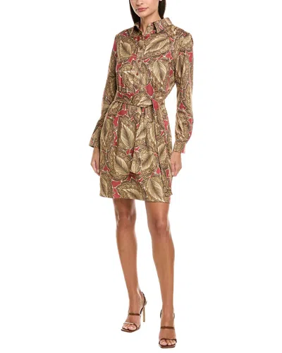 Tyler Boe Ziva Microsuede Shirtdress In Brown