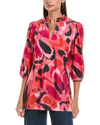 Tyler Boe Cheri Velvet Tunic Top In Multi