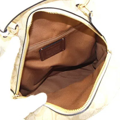 Pre-owned Coach Signature Beige Ivory Signature Line Pvc Leather Backpack ()