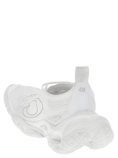 Balenciaga White Fabric Anatomic Sneakers In White