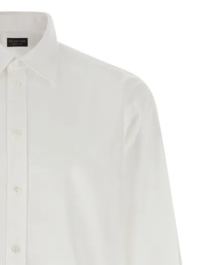 Balenciaga Standard Cotton Long Sleeve Shirt In White