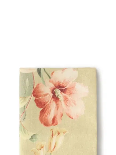 Cabana Ibiscus Sage Linen Napkins (set Of Four) In Yellow