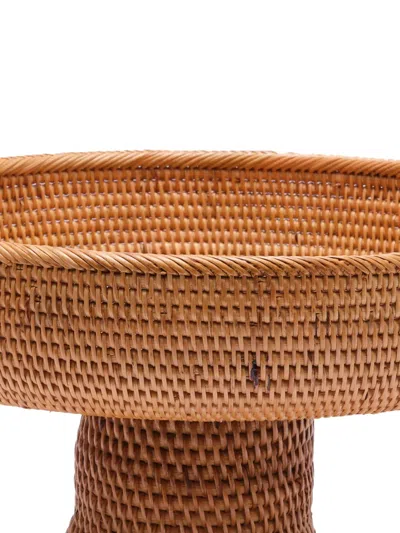 Cabana Medium Vimini Interwoven Fruit Stand (17cm X 30cm) In Brown
