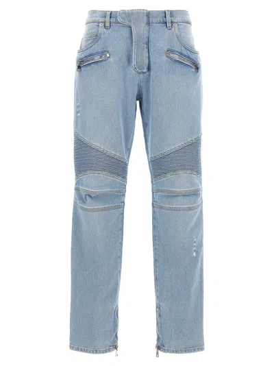Balmain Men 'biker' Jeans In Blue