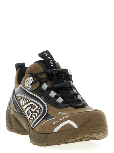 Balmain 'cosmic Dust' Sneakers In Brown