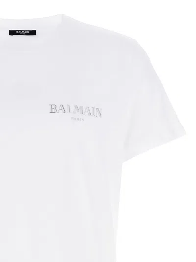 Balmain Vintage Gel-logo T-shirt In White