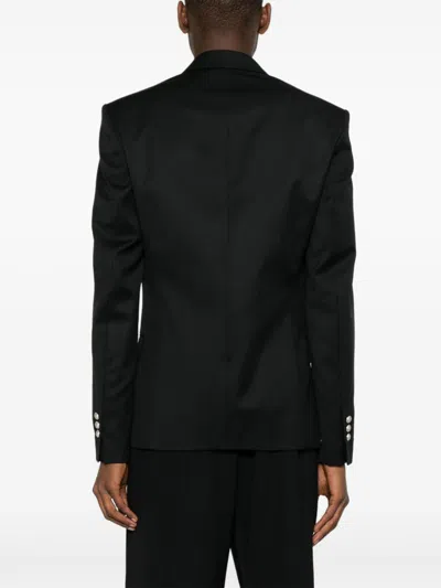 Balmain Wool 2 Btn Jacket Clothing In Black